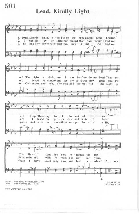 Hymn Sheet for Lead, Kindly Light