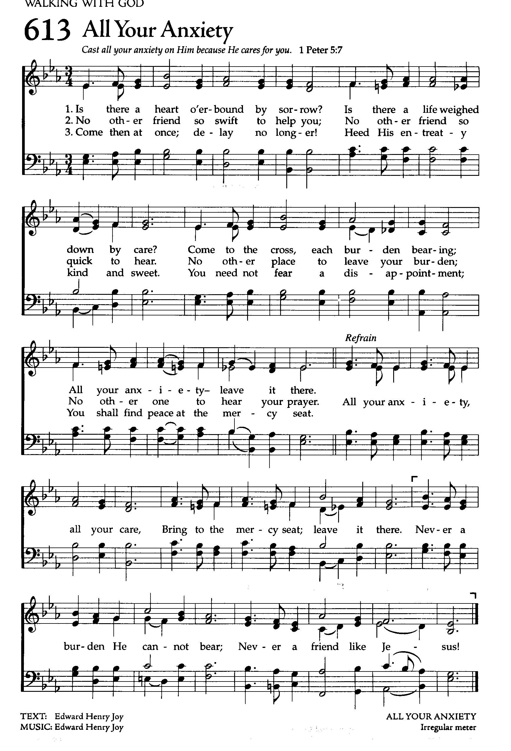 Hymn Sheet for All Your Anxiety