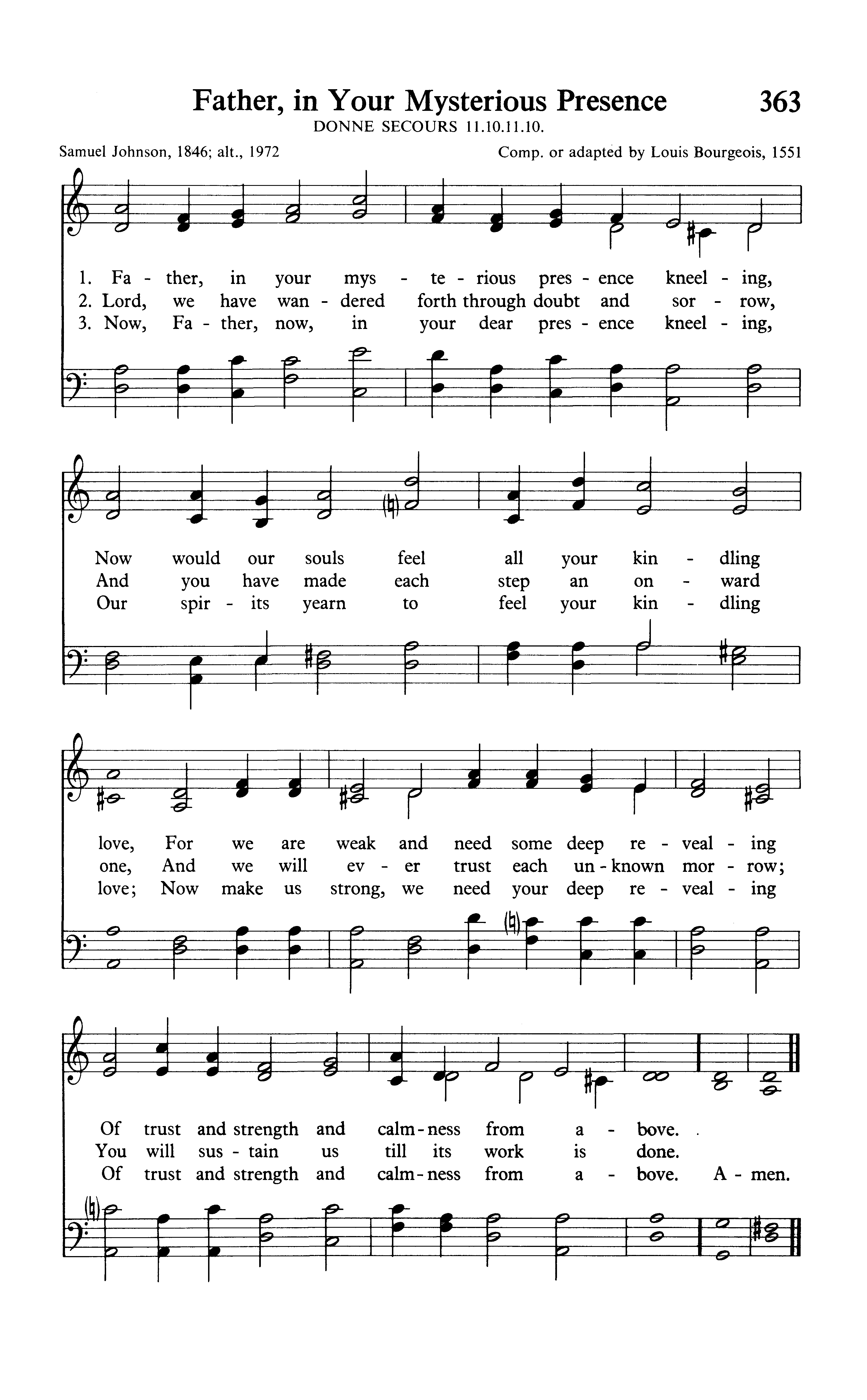 Hymn Sheet for Father, in Thy Mysterious Presence Kneeling