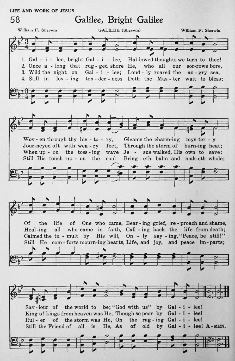 Hymn Sheet for Galilee, Bright Galilee