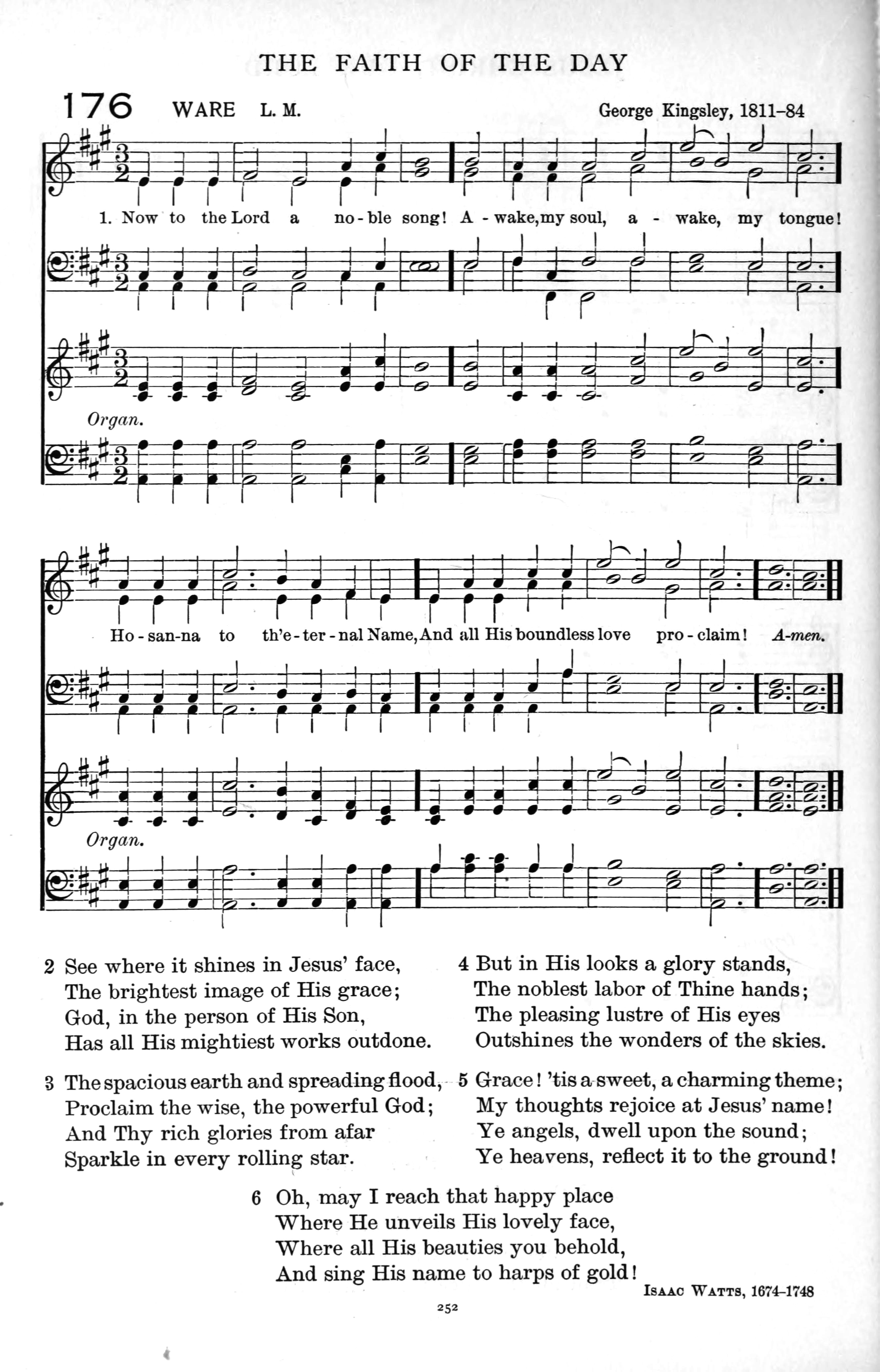 Hymn Sheet for Glory and Grace in the Person of Christ