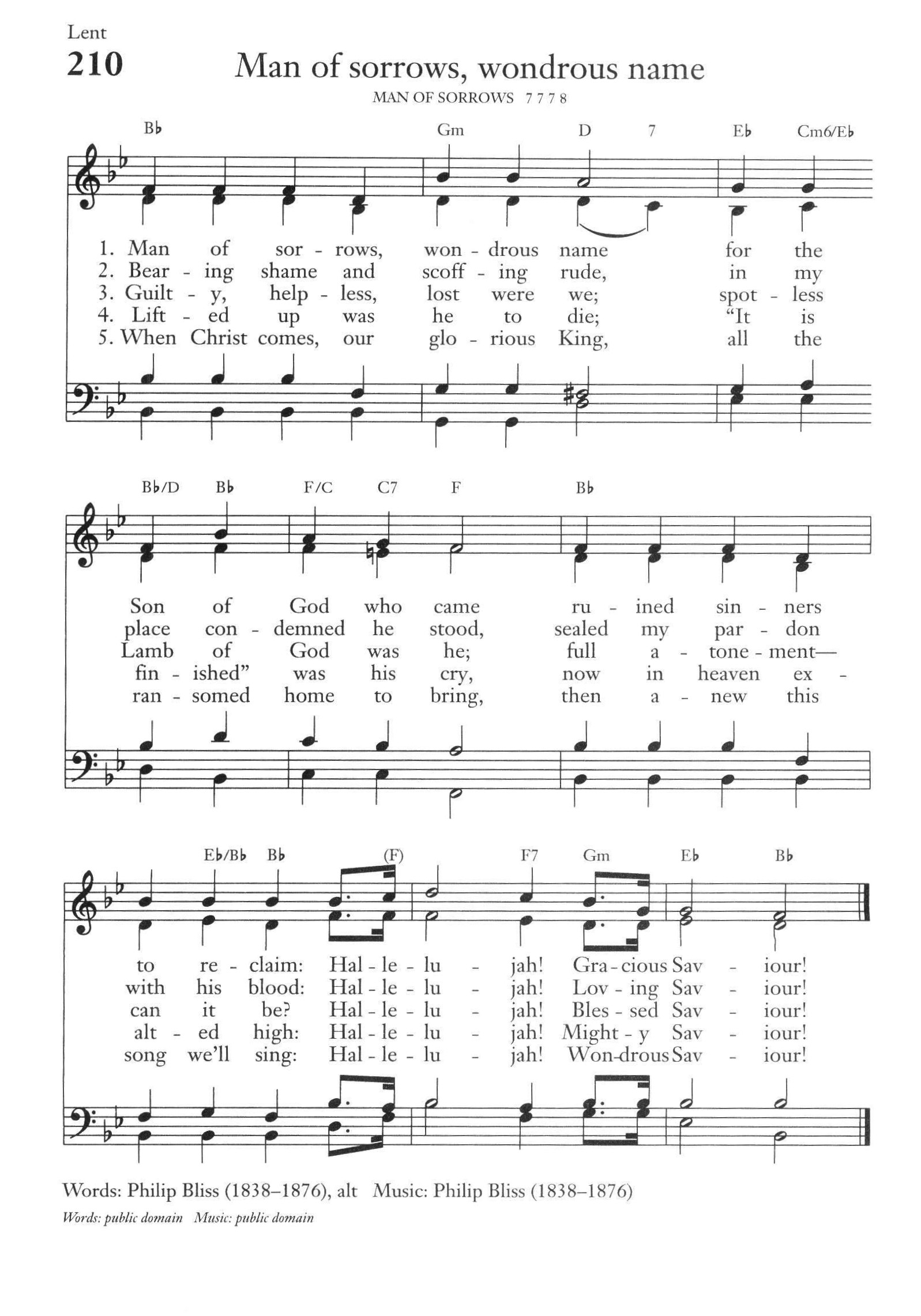 Hymn Sheet for Hallelujah! What a Savior!