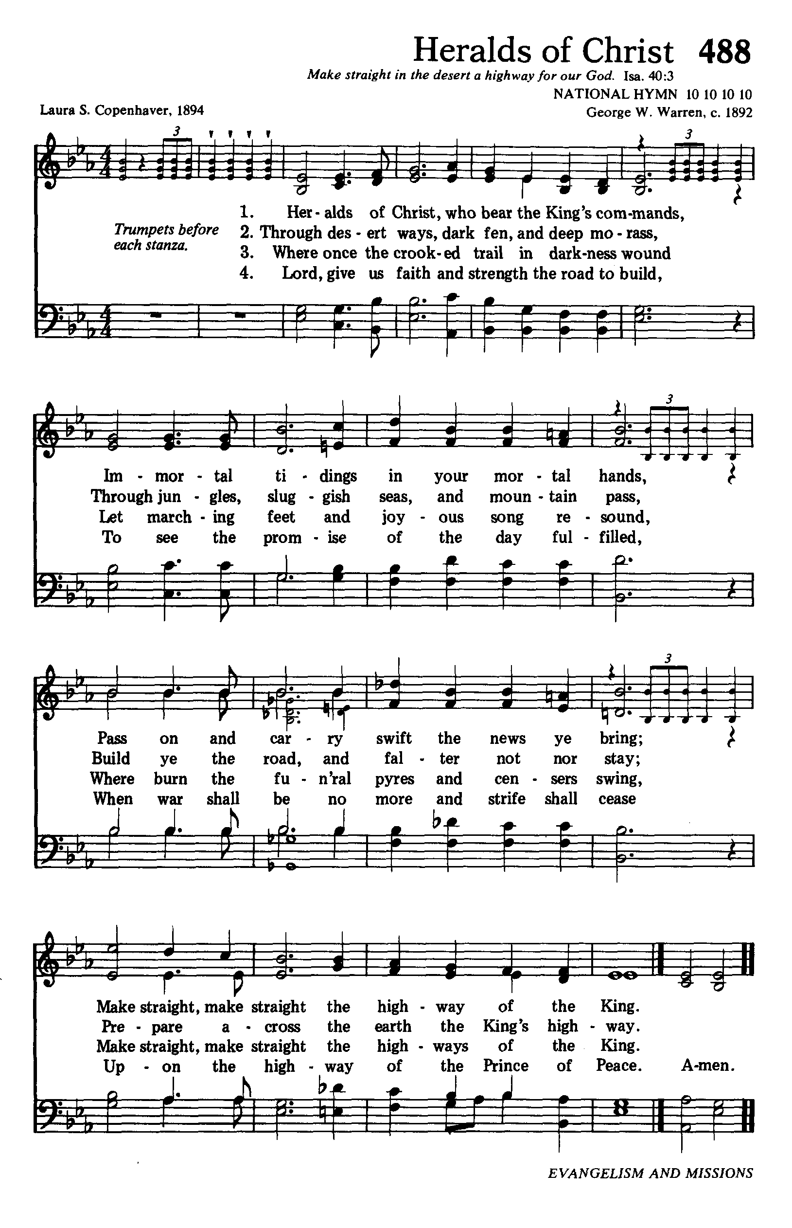 Hymn Sheet for Heralds of Christ