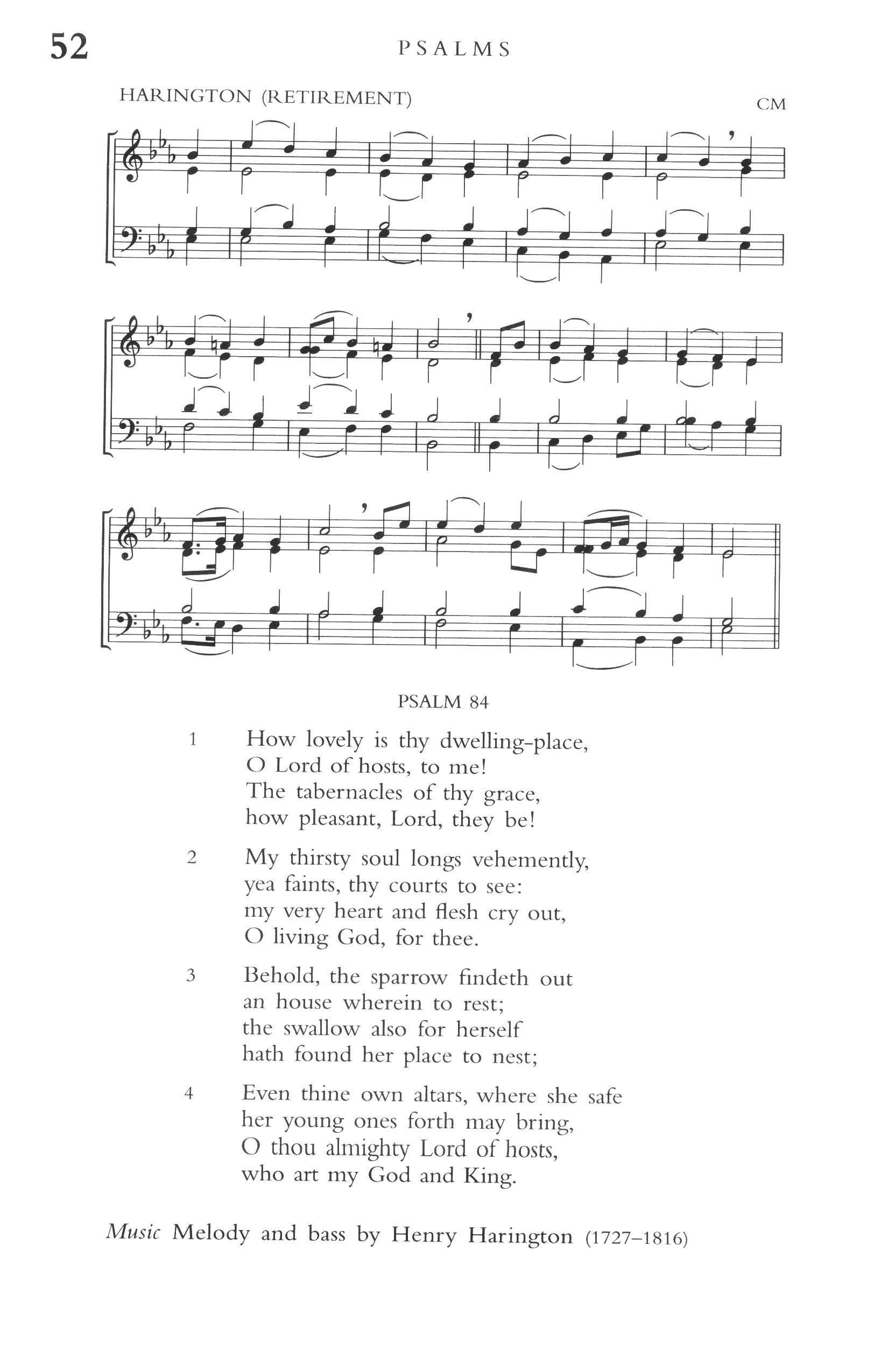 Hymn Sheet for How Lovely Is Thy Dwelling Place