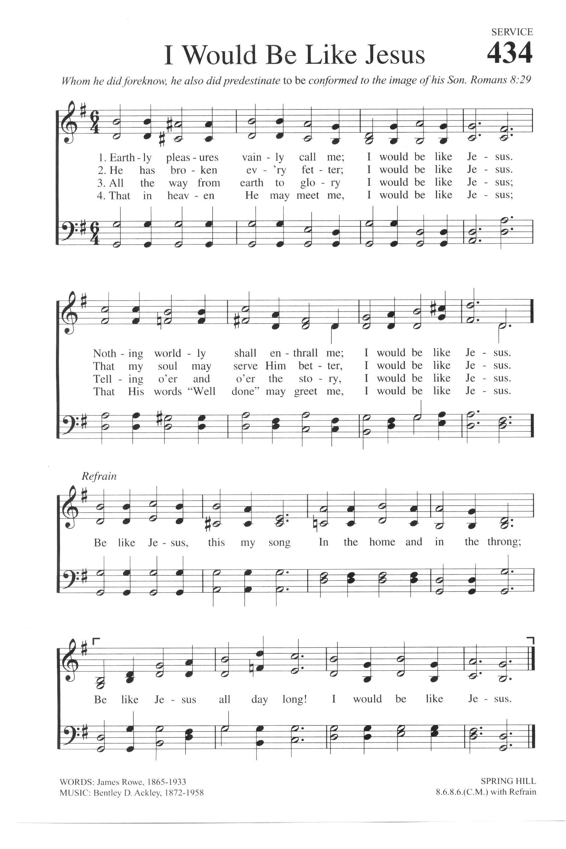 Hymn Sheet for Earthly Pleasures Vainly Call Me