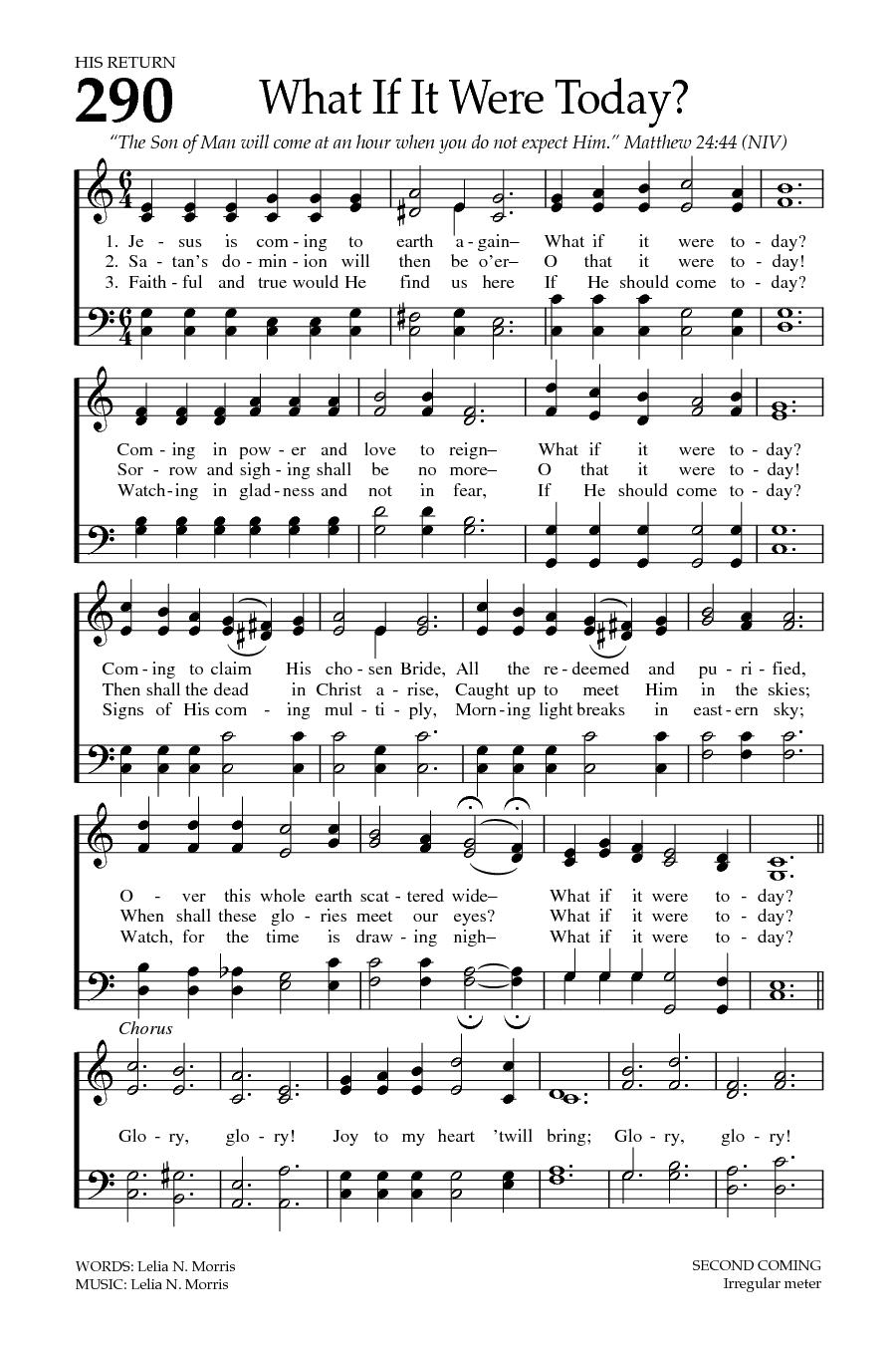 Hymn Sheet for Jesus Is Coming To Earth Again