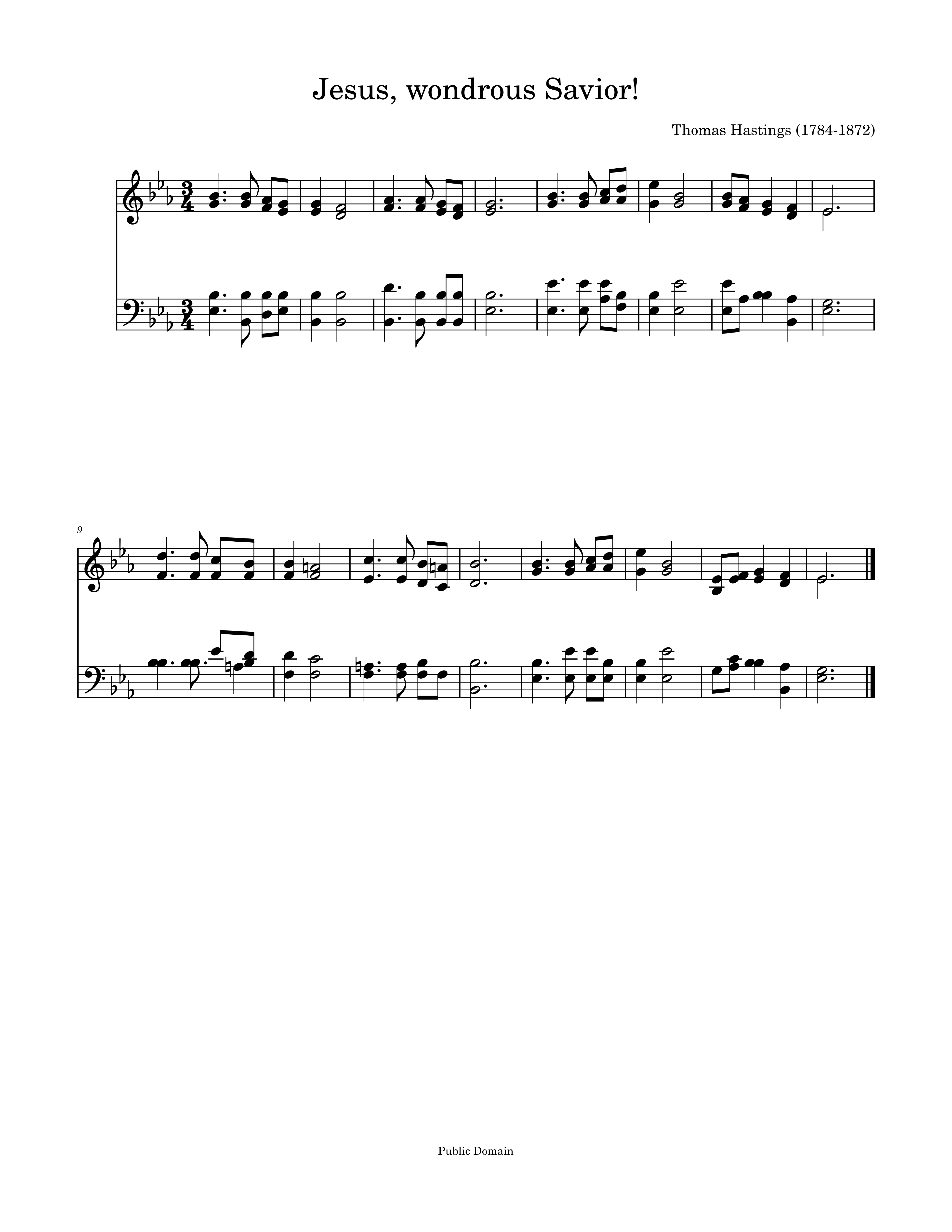 Hymn Sheet for Jesus, Wondrous Savior!