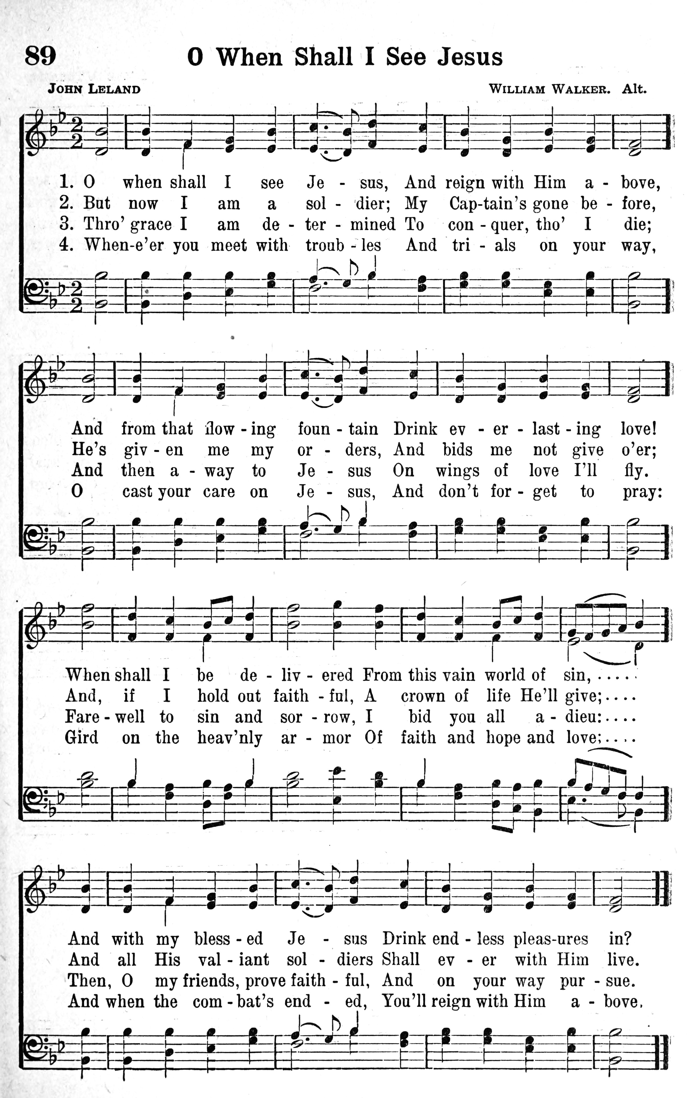 Hymn Sheet for O, When Shall I See Jesus