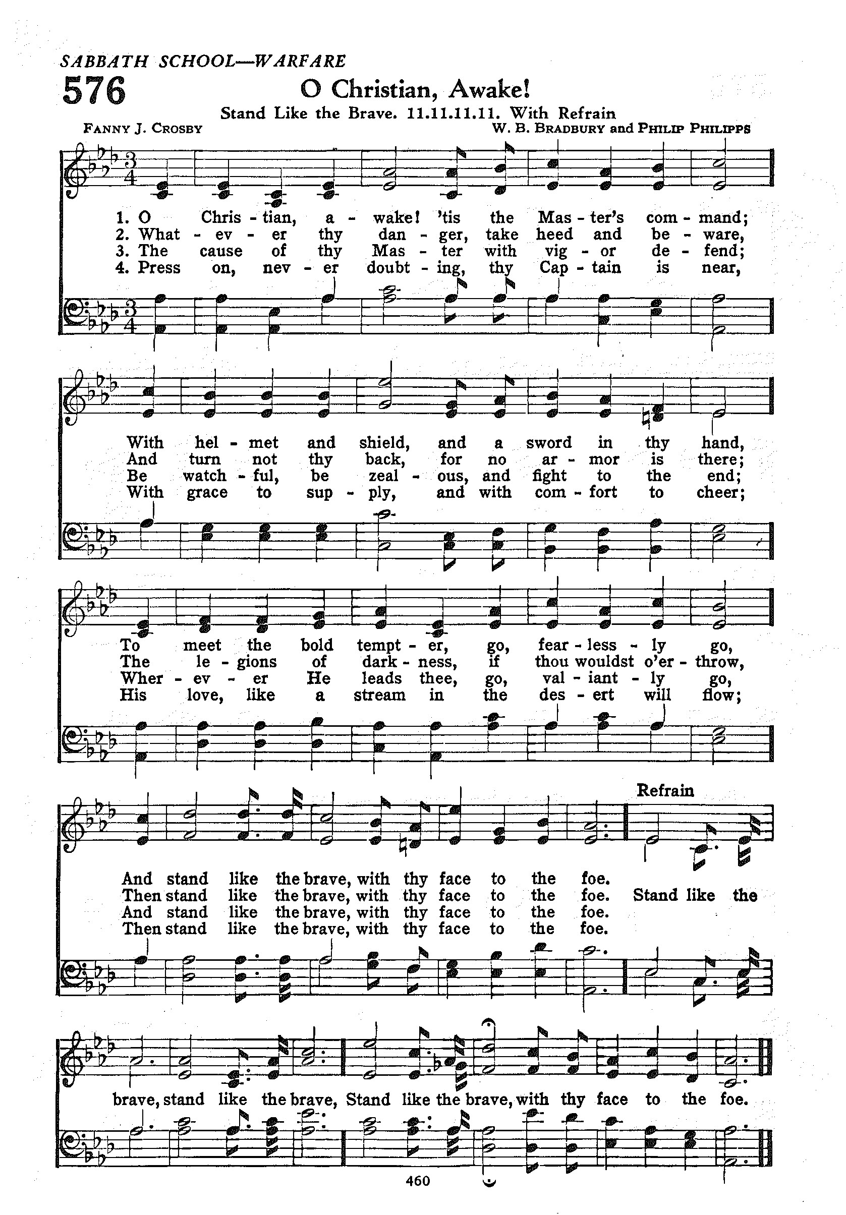 Hymn Sheet for Stand Like the Brave