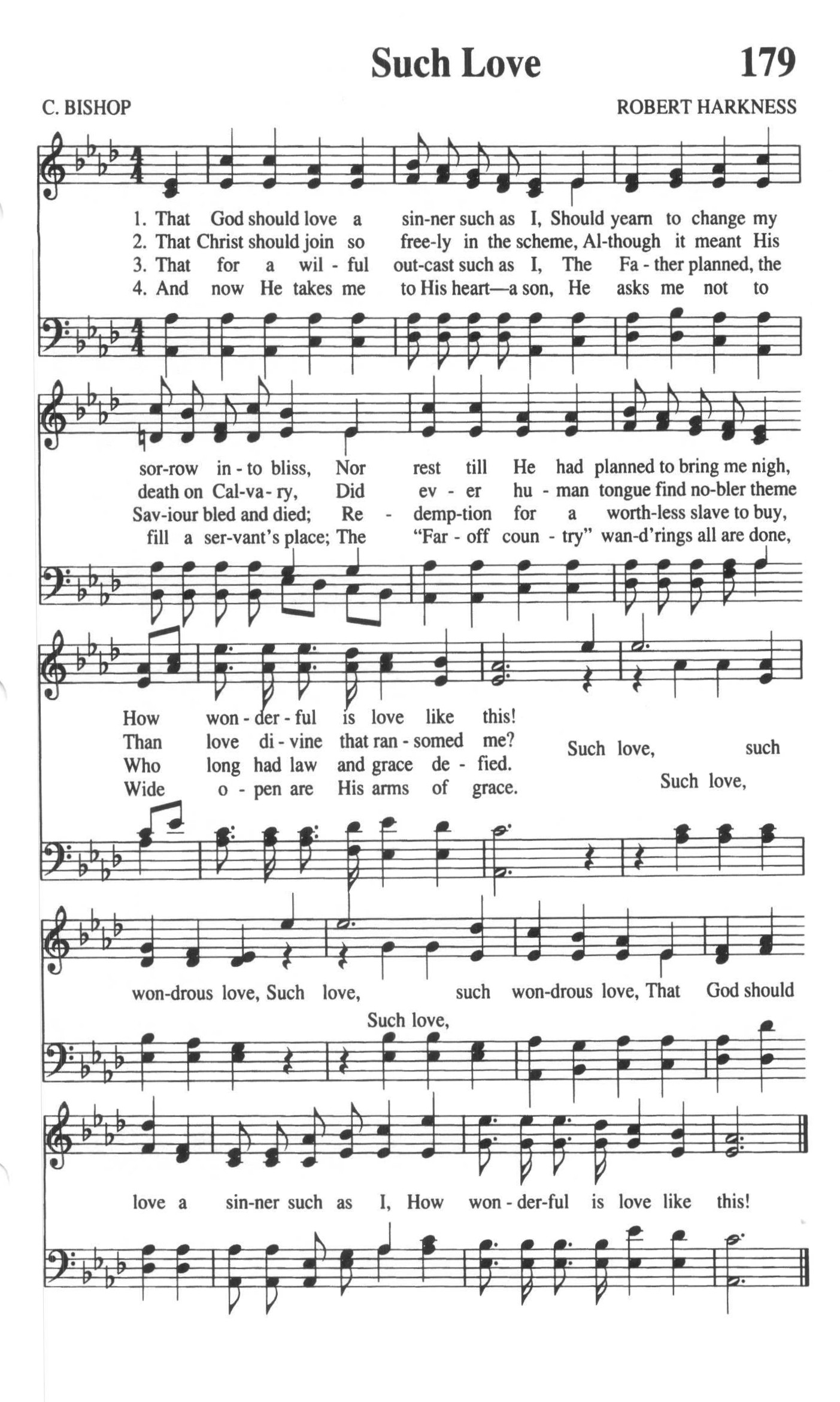 Hymn Sheet for Such Love