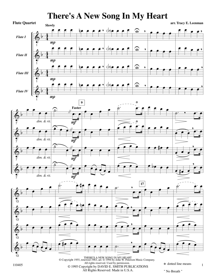 Hymn Sheet for There's a New Song In my Heart