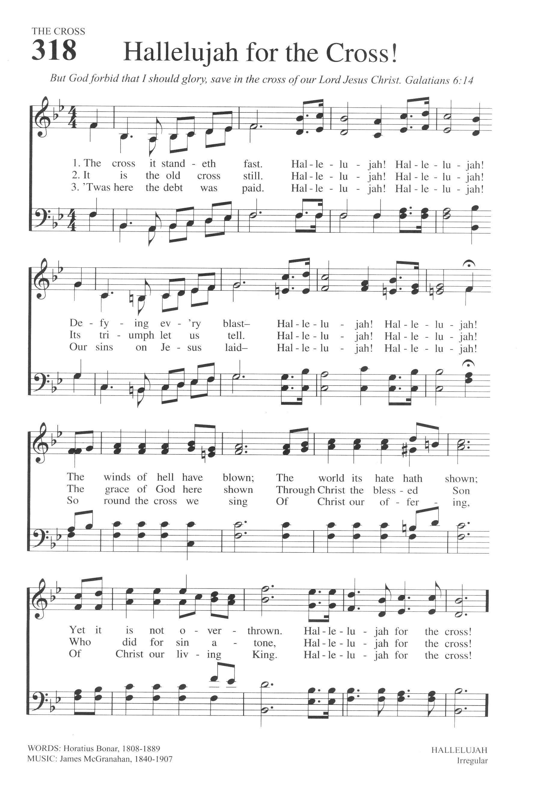Hymn Sheet for Hallelujah for the Cross!