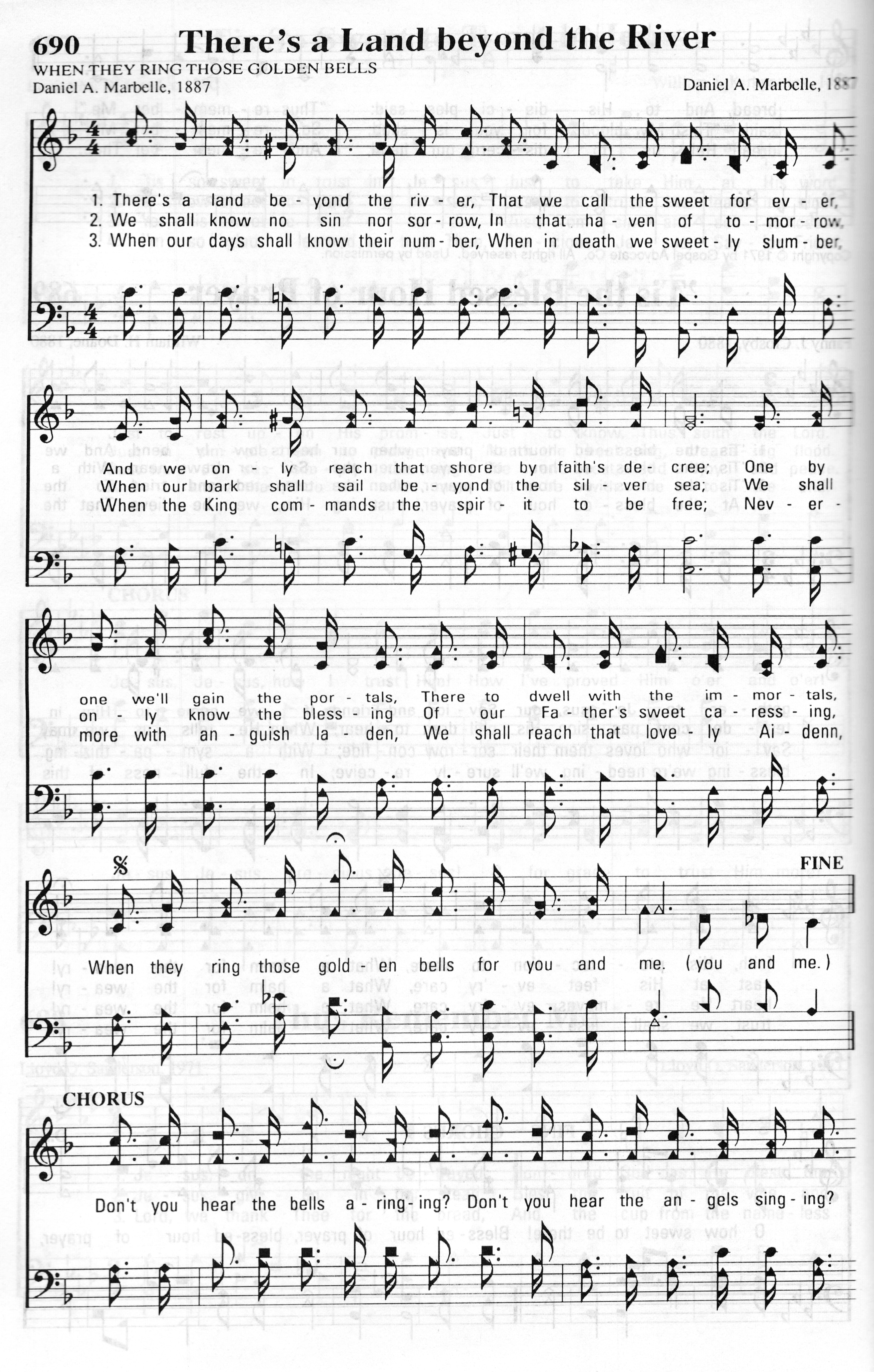 Hymn Sheet for When They Ring the Golden Bells