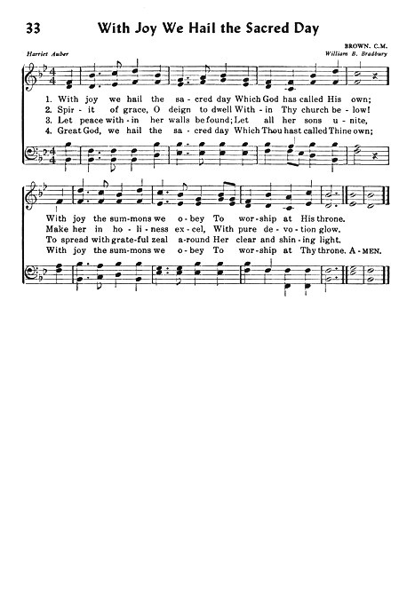 Hymn Sheet for With Joy We Hail the Sacred Day