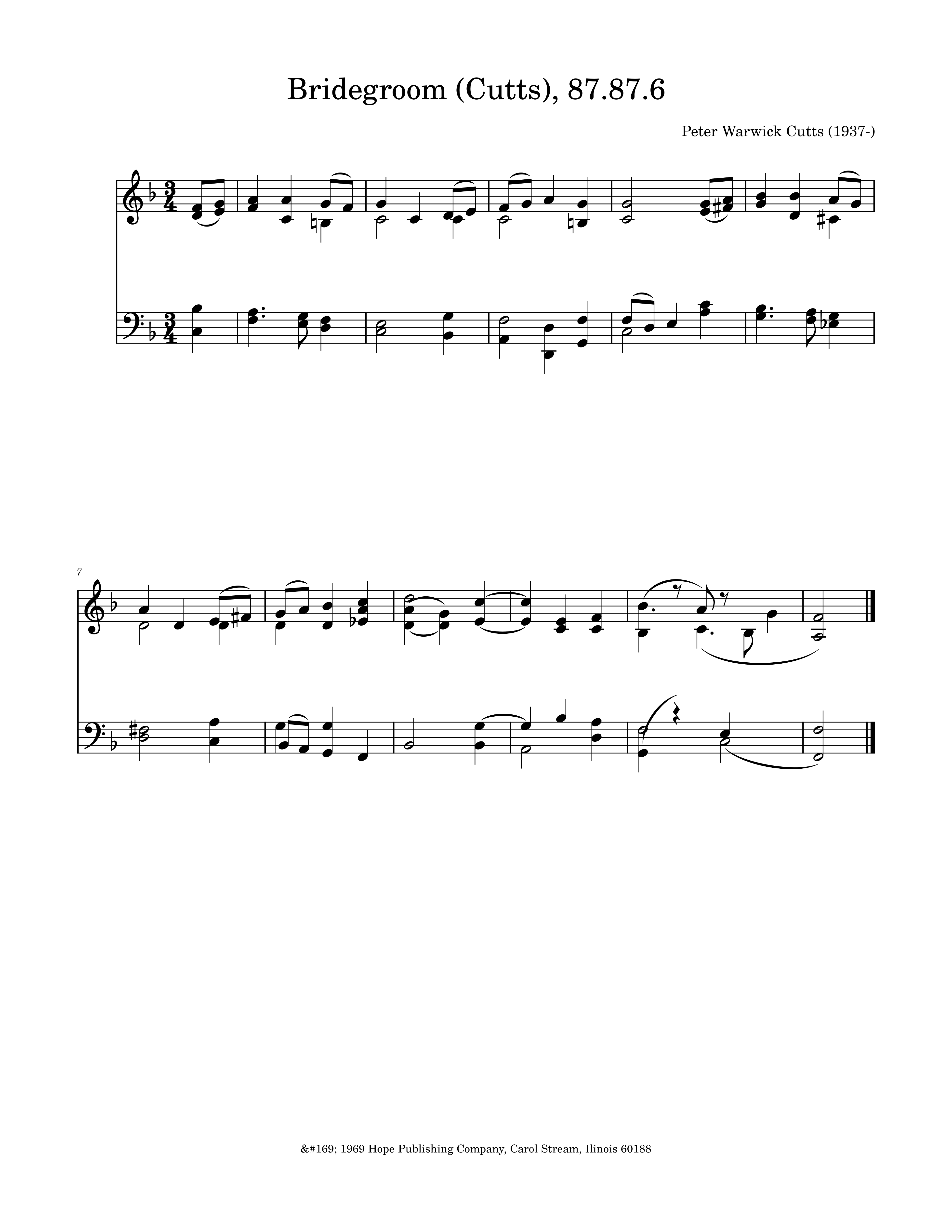 Hymn Sheet for As the Bridegroom to His Chosen