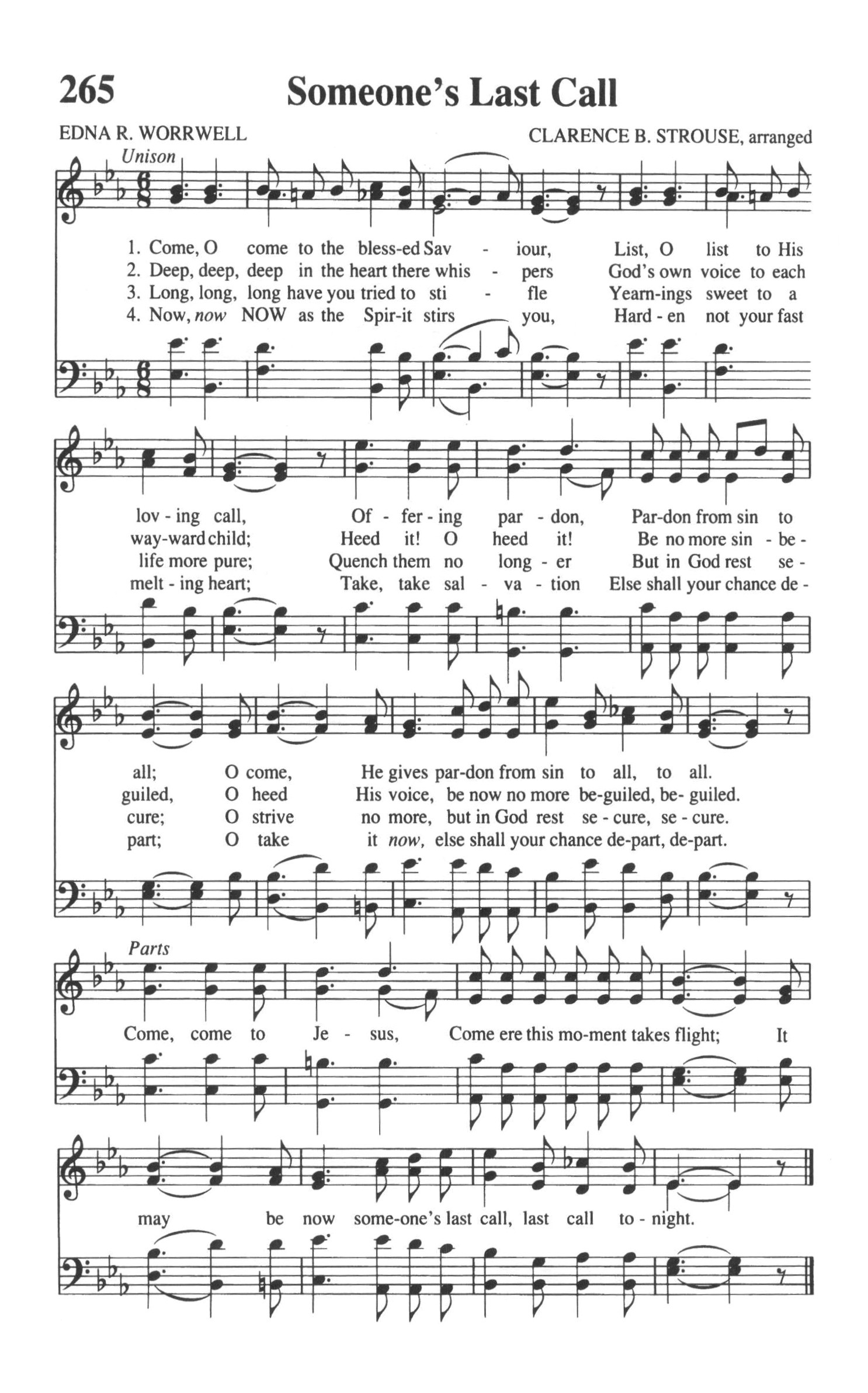 Hymn Sheet for Someone's Last Call